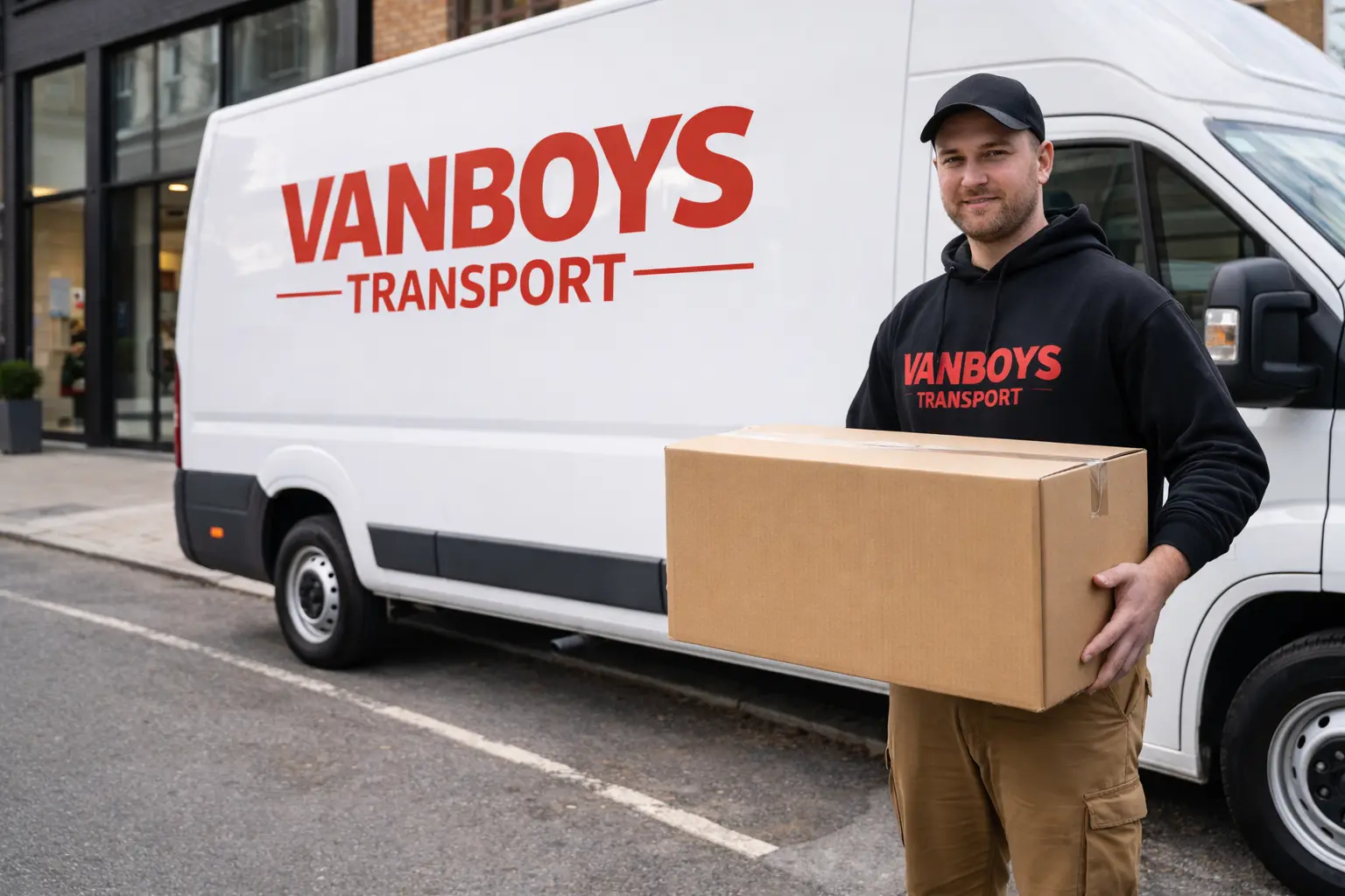 Man and Van Hire – Vanboys driver preparing for a job