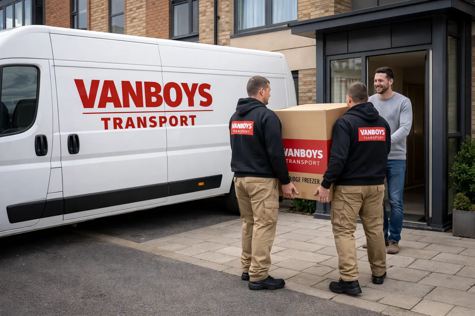 Courier Service – Vanboys delivery at modern apartment